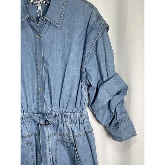 Derek Lam 10 Crosby Hadley Denim Shirtdress Sz 10 New